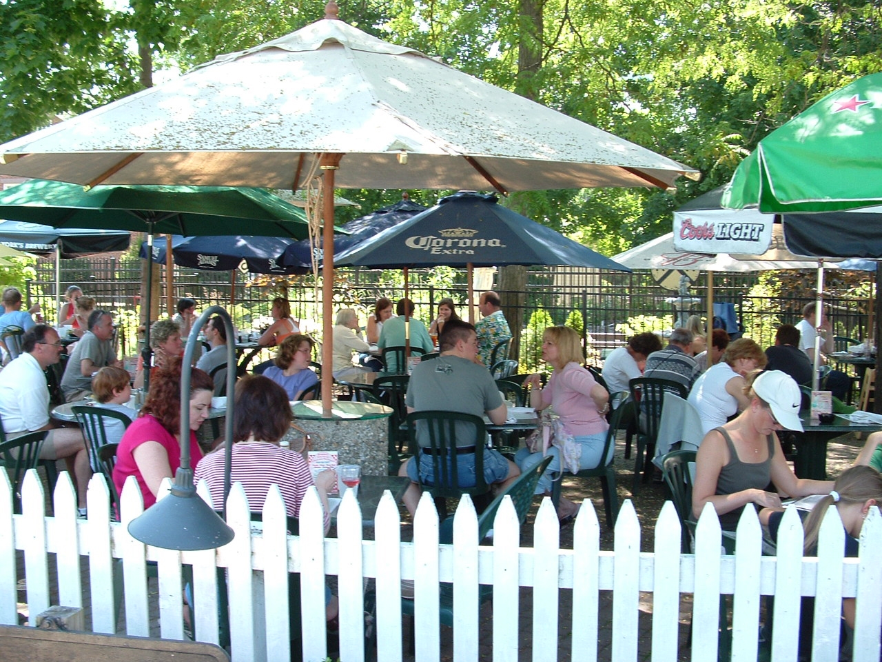 Cold Spring Depot outdoor patio packed with guests